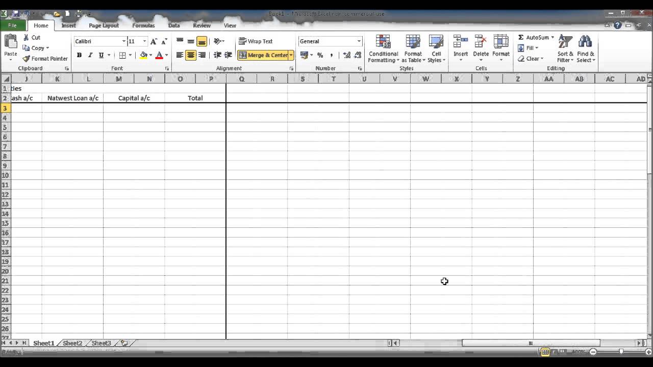 excel accounting system